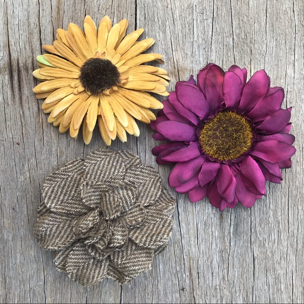 Floral Denim Jacket Hat Pins